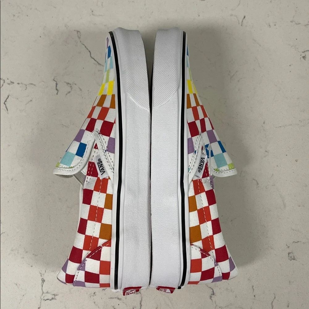 Vans Slip-On Rainbow Checkerboard Colorful Sneakers Unisex Women’s 6.5 Men’s 4 - Picture 6 of 17